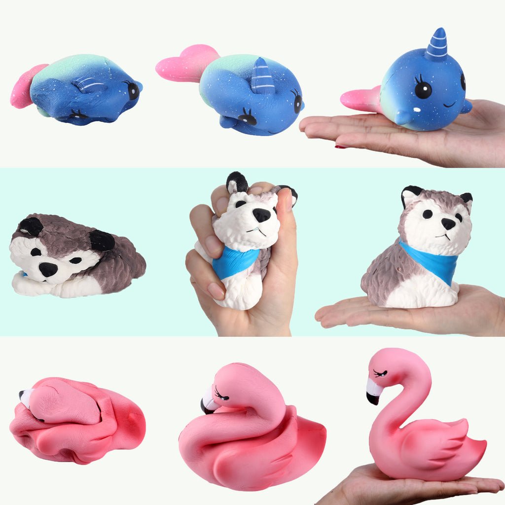 Anboor Squishy Toys Set,3 Random Squishies Blind Box Kawaii Slow Risin