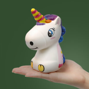 Anboor Squishies Unicorn Toy Kawaii Squeeze Horse Toy Scented Soft Slow Rising Stress Relief Kids Toy Xmas Gift,1pcs Random Colors